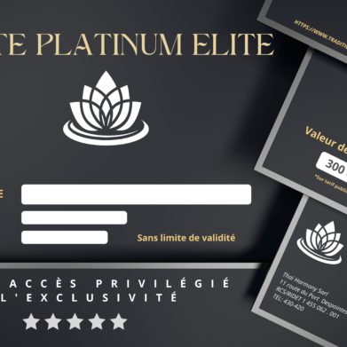 Carte d'adhésion PLATINUM ELITE